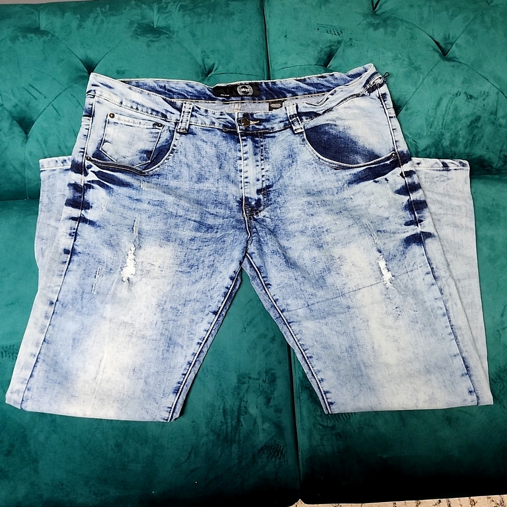 Designer Frost Ripped Stretch Men's Jeans
